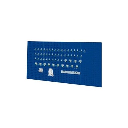 Kennedy Kennedy Manufacturing-VTC Series-50004BL-4 Panel Sq. Hole Toolboard Set w/60-Pc Hooks- Classic Blue 50004BL